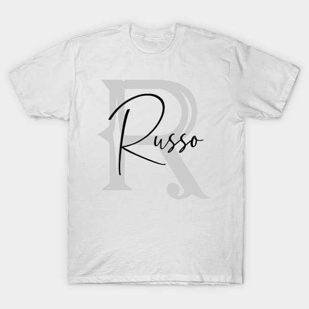 Russo Second Name, Russo Family Name, Russo Middle Name T-Shirt by Huosani